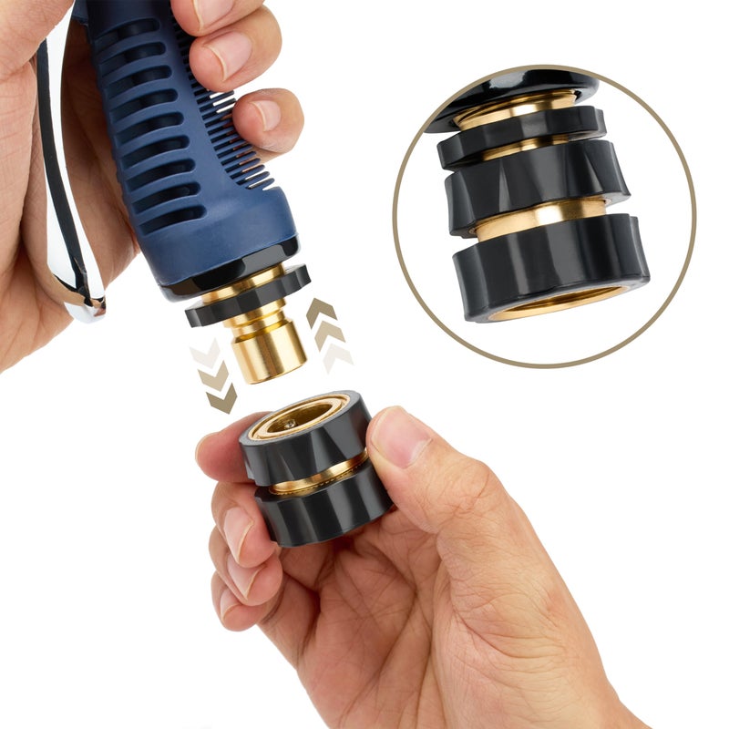 Twinkle Star 3/4 Inch Garden Hose Fitting Quick Connector Male and Female Set, 4 Set, Garden Hose Adapter, Quick Connect Hose Fittings, Garden Hose Connector, Hose Attachment - Image 5